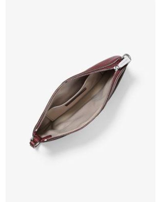 Michael Kors Purple Jet Set Medium Pebbled Leather Convertible Wristlet