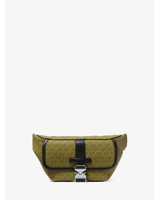 Michael Kors Green Mk Hudson Signature Logo Sling Pack for men