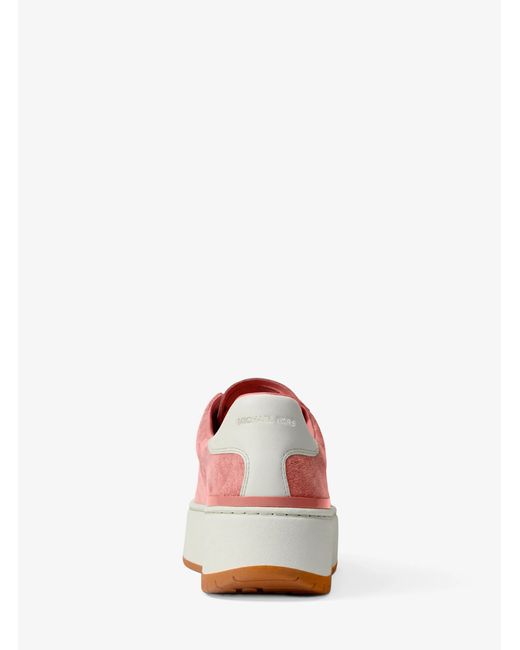 MICHAEL Michael Kors Pink Mk Dottie Suede Platform Trainers