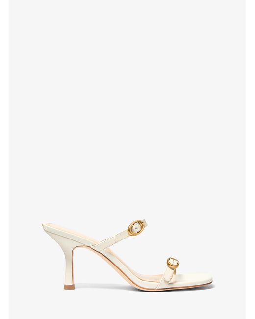 Michael Kors Natural Kya Leather Sandal