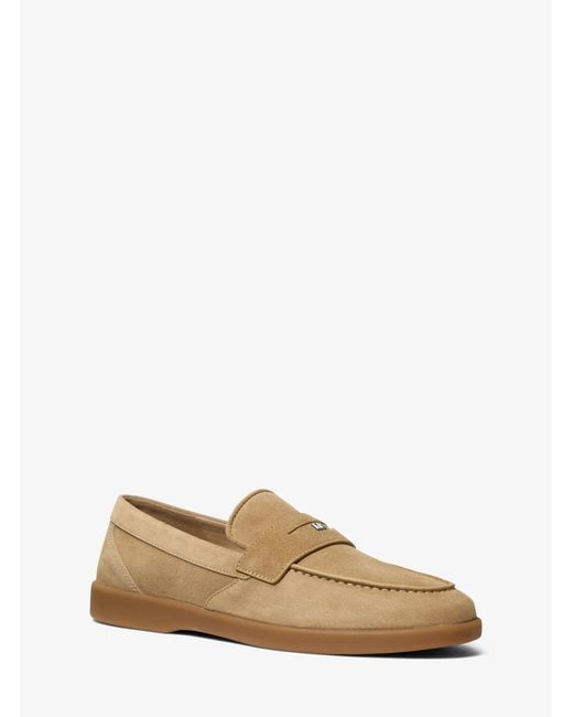 Michael Kors Natural Mk Wesley Suede Loafer for men