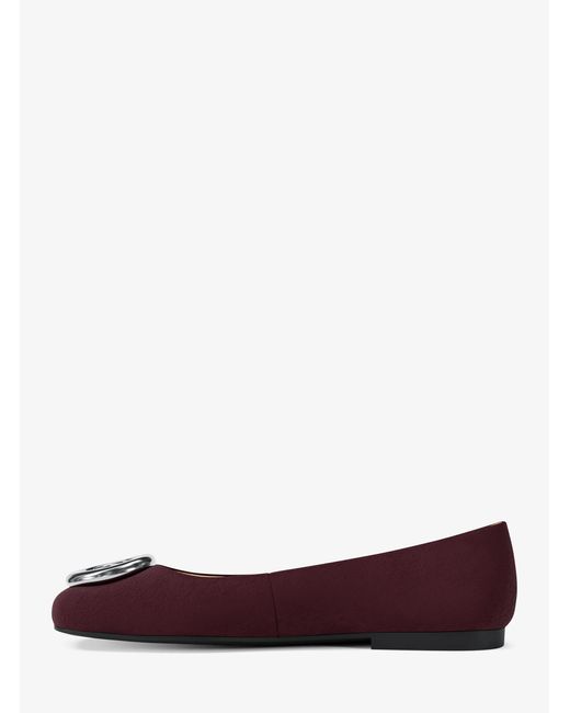 MICHAEL Michael Kors Red Mk Milan Suede Ballet Flat