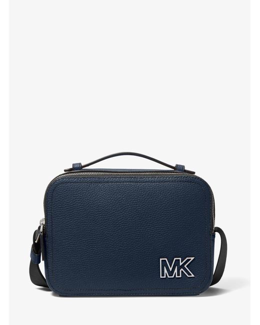 Michael Kors Cooper Pebbled Leather Crossbody Bag in Blue for Men Lyst