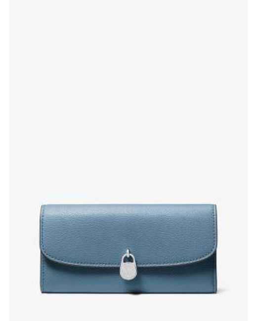 Michael Kors Blue Hamilton Large Leather Continental Wallet