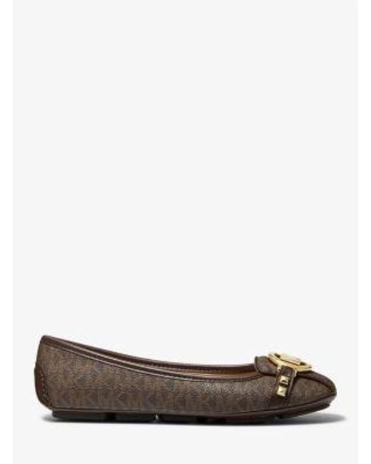 Michael Kors White Fulton Studded Logo Moccasin