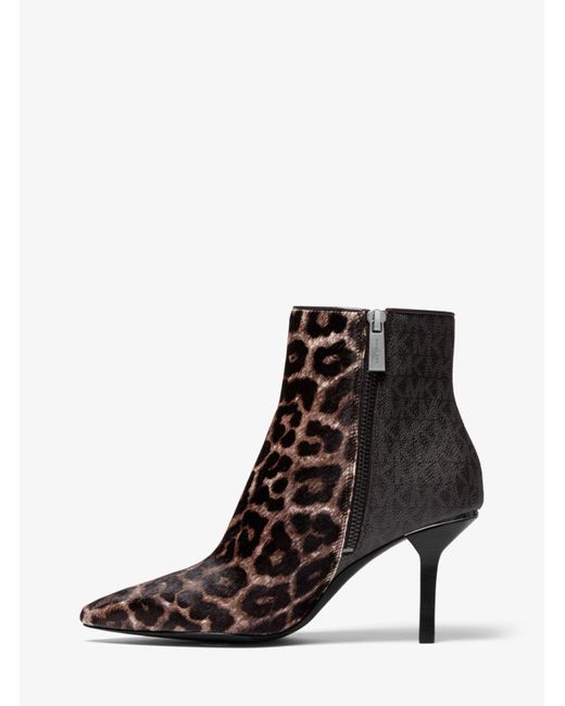 michael kors leopard booties