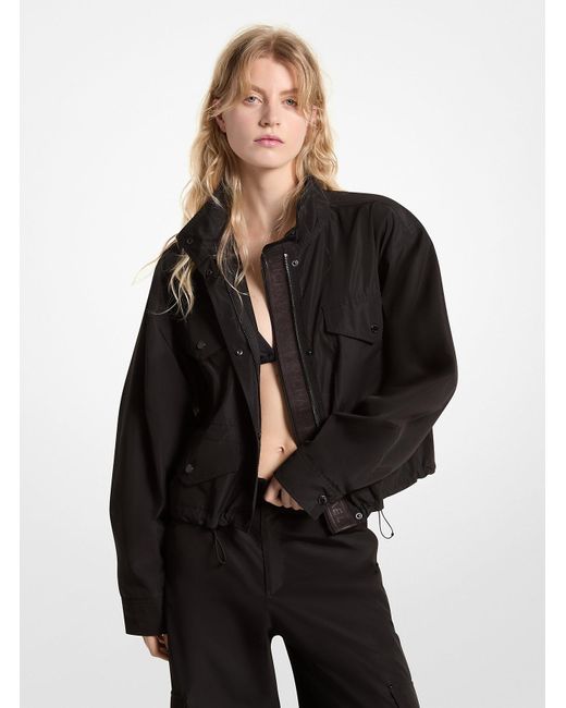 Mk Anorak Tissé Avec Bande À Logos Michael Kors en coloris Black
