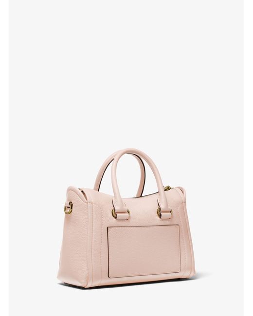 Carine small studded pebbled leather satchel 2025