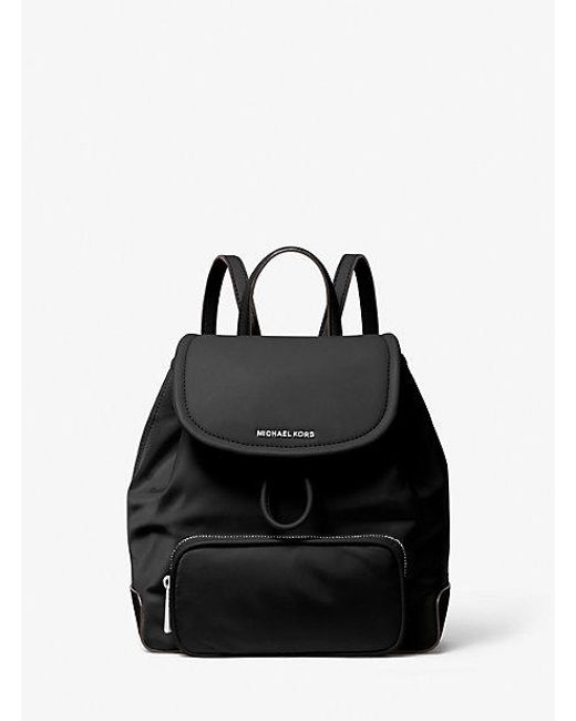 Michael Kors Black Cara Small Nylon Backpack