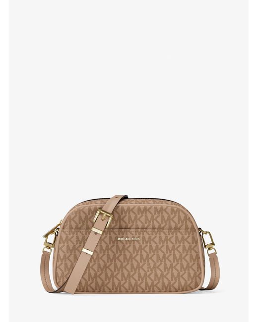 MICHAEL Michael Kors Natural Jet Set Small Signature Logo Camera Crossbody Bag