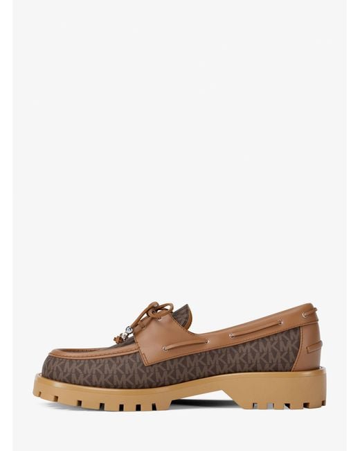 MICHAEL Michael Kors Brown Mk Kenny Signature Logo Loafer