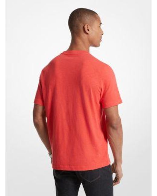 Michael Kors Red Mk Cotton T-Shirt for men
