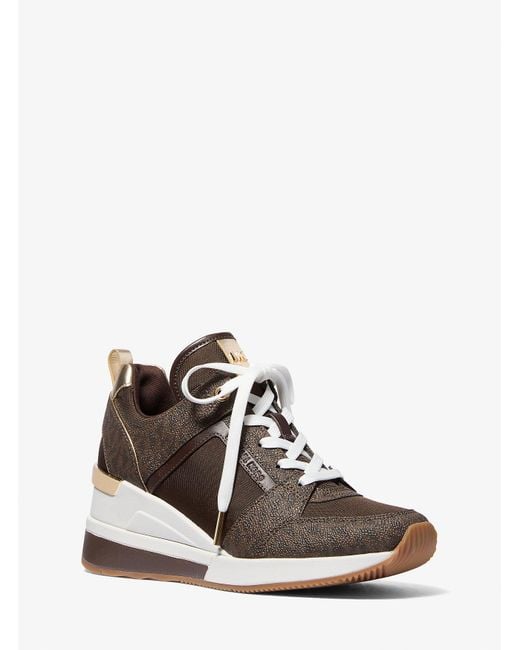 MICHAEL Michael Kors White Mk Georgie Signature Logo Trainer