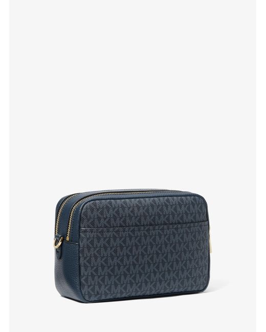 MICHAEL Michael Kors Blue Mk Bryant Medium Signature Logo Camera Crossbody Bag