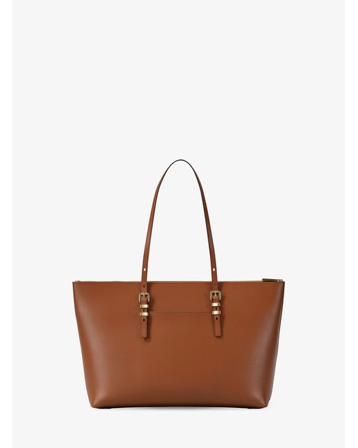 MICHAEL Michael Kors Brown Mk Quinn Large Pebbled Leather Tote Bag