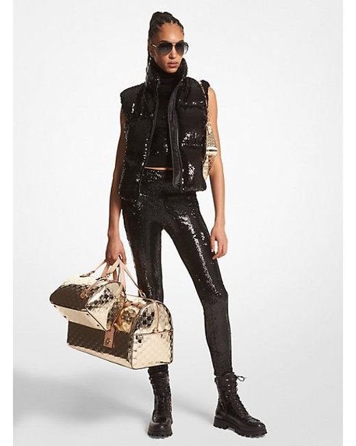 Michael Kors Mk Sequined Cire Quilted Puffer Vest Lyst UK