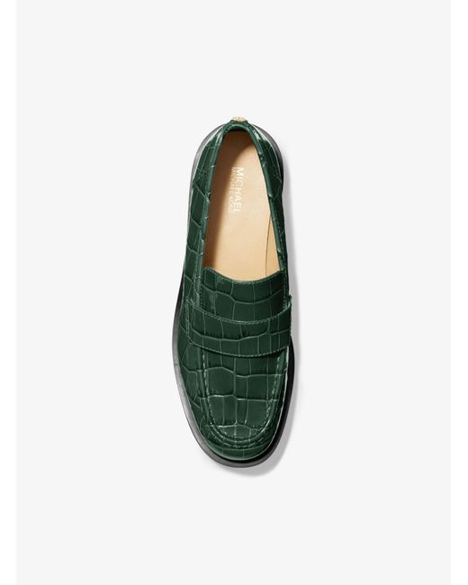 keating crocodile embossed slide sneaker