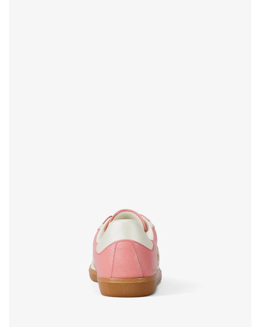 MICHAEL Michael Kors Pink Mk Jovie Leather And Signature Logo Trainers