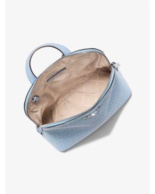 Michael Kors Blue Cindy Large Signature Logo Backpack