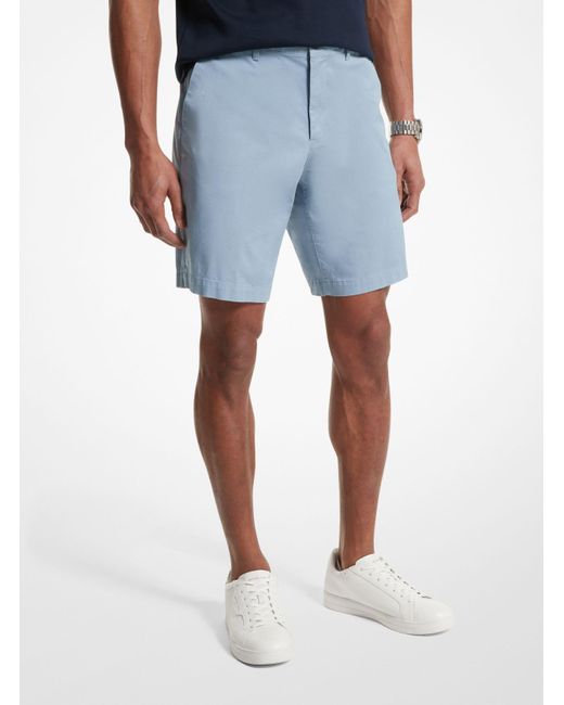 Pantalón corto de algodón elástico Michael Kors de hombre de color Blue