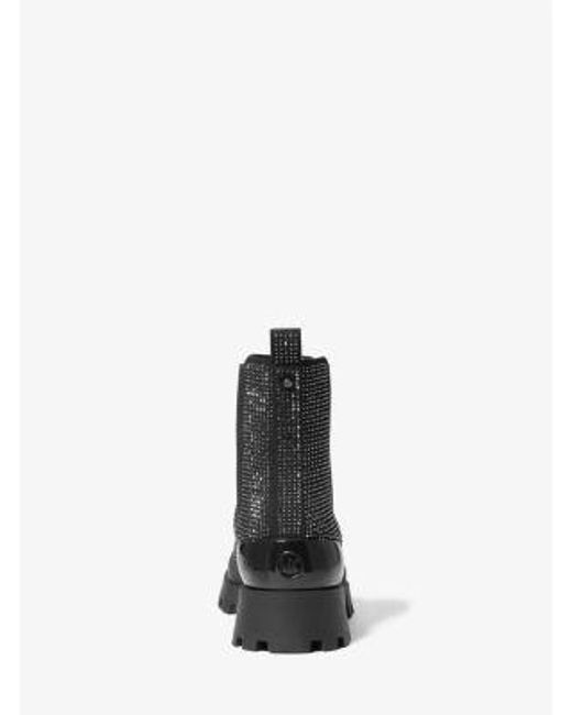 Michael Kors Black Mk Rowan Embellished Chelsea Boot