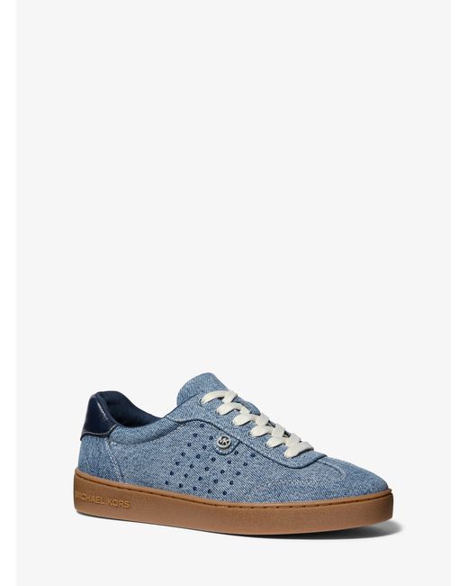 MICHAEL Michael Kors Blue Mk Scotty Denim Trainers