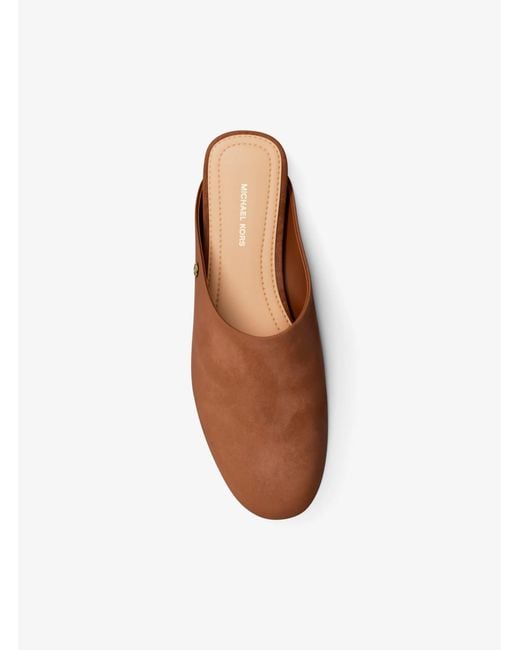 Michael Kors Brown Mk Cady Suede Mule