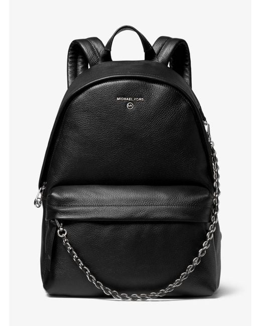 slater large pebbled leather backpack