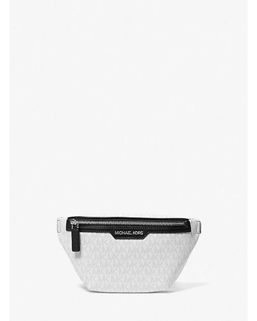 Michael Kors White Cooper Mini Logo Belt Bag for men