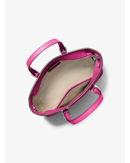 MICHAEL Michael Kors Pink Mk Quinn Small Pebbled Leather Convertible Crossbody Bag