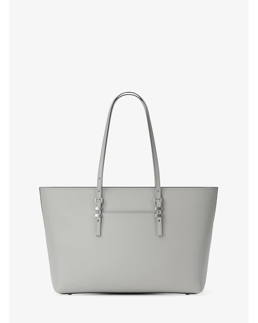 MICHAEL Michael Kors Gray Mk Quinn Large Pebbled Leather Tote Bag