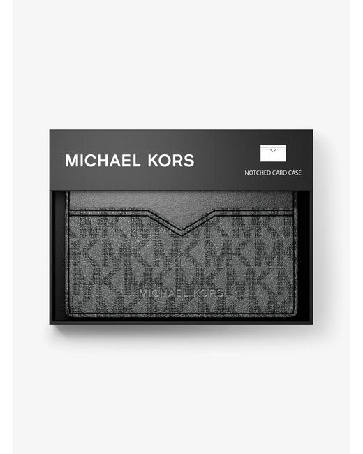 Michael Kors Gray Mk Hudson Logo Card Case for men