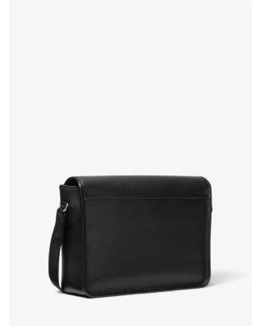 Bolso messenger Hudson de piel granulada con bolso pequeño Michael Kors de hombre de color Black