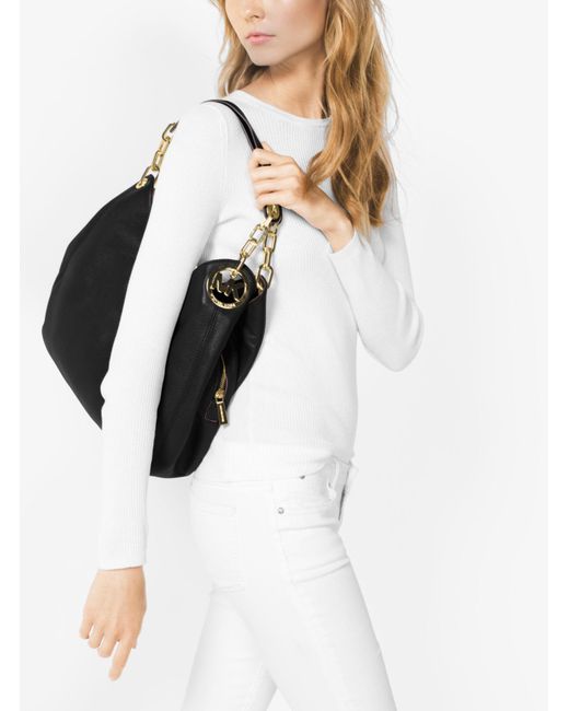 Michael Kors Fulton Large Leather Shoulder Bag in Black Lyst