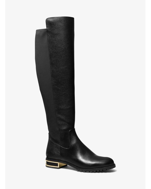 MICHAEL Michael Kors Black Alicia Leather Over-the-knee Boot
