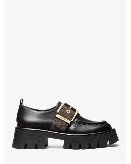 Mk Mocassin Colby En Cuir Avec Bride À Logo Signature MICHAEL Michael Kors en coloris Black