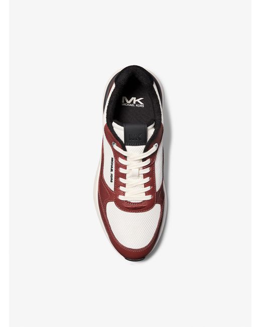 Mk Basket Trevor En Cuir Et Maille Extensible Michael Kors pour homme en coloris White
