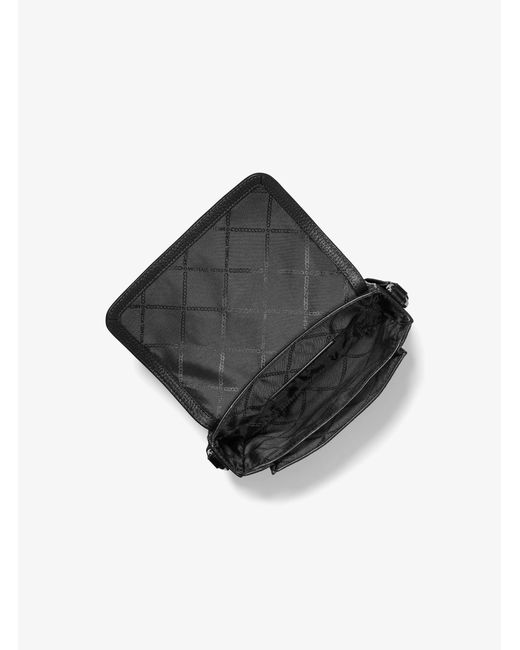 Michael Kors Black Hudson Pebbled Leather Crossbody Bag for men