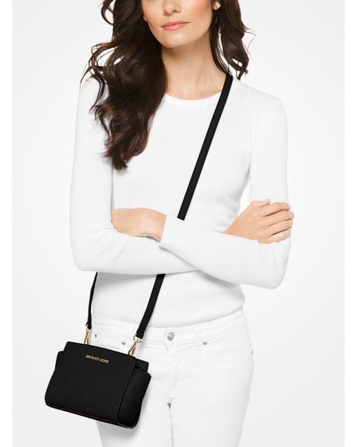 Michael Kors Selma Mini Saffiano Leather Crossbody in Black Lyst Australia