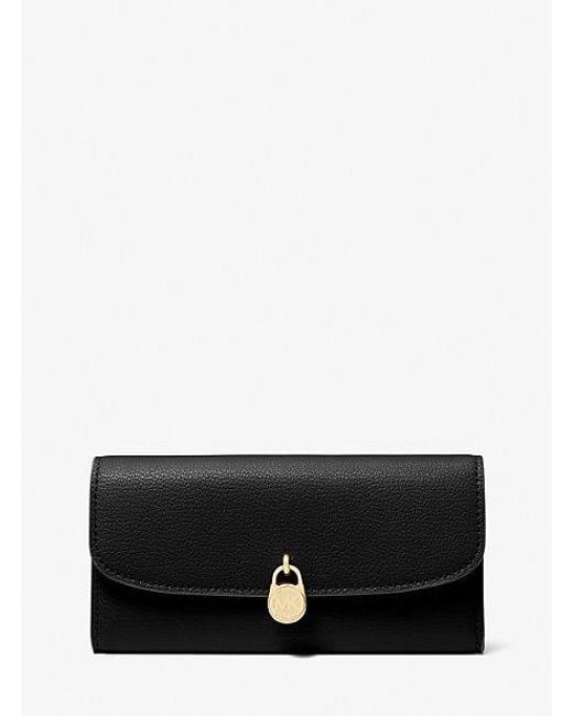 Michael Kors Black Hamilton Large Leather Continental Wallet
