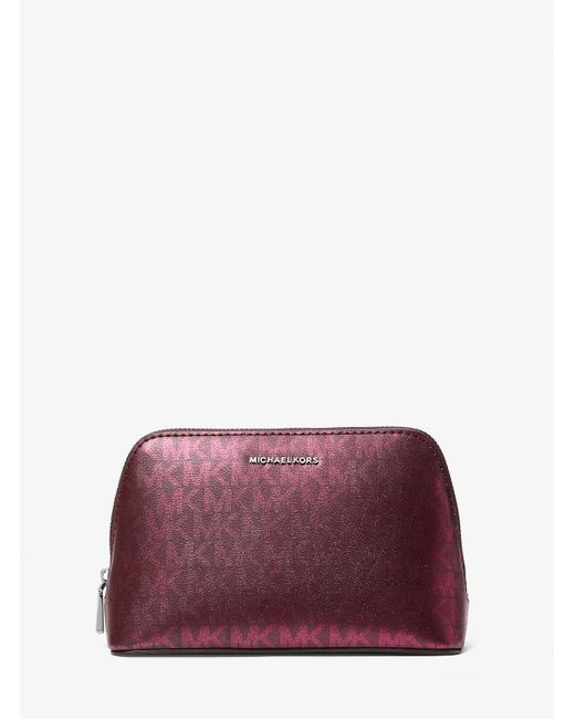 Mk Kit Da Viaggio Jet Set Piccolo Con Logo Metallizzato di MICHAEL Michael Kors in Purple