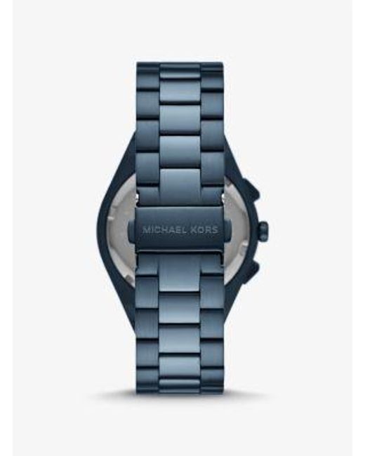 Michael Kors Blue Lennox Chronograph Stainless Steel Watch 40mm for men