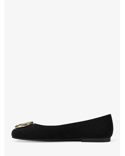 MICHAEL Michael Kors Black Mk Milan Suede Ballet Flat
