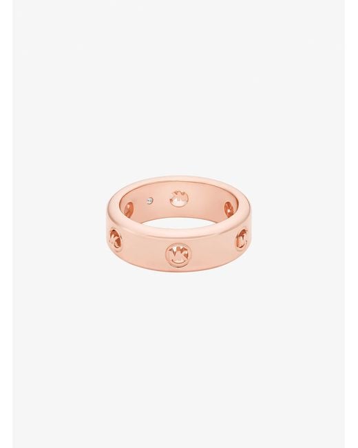 Michael Kors Pink Mk Logo Ring