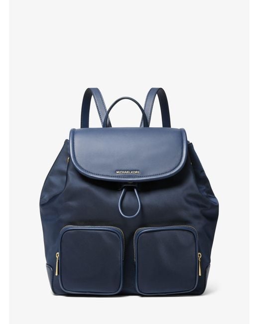 MICHAEL Michael Kors Blue Mk Cara Large Nylon Backpack