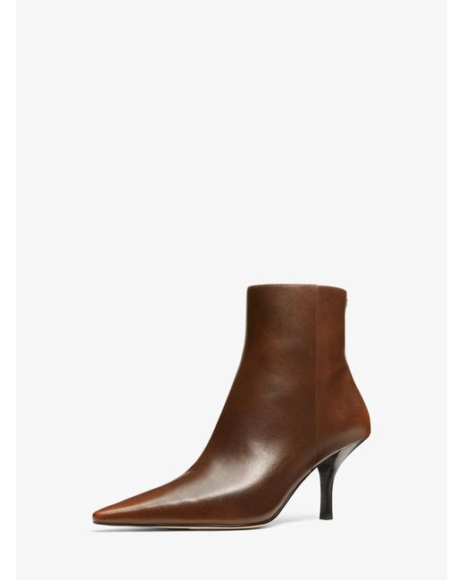 MICHAEL Michael Kors Brown Selina Heeled Bootie