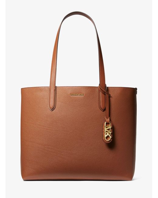 Michael Kors Brown Eliza Extra-large Pebbled Leather Reversible Tote Bag