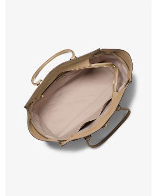Michael Kors Natural Mk Hamilton Moderne Large Leather Tote Bag