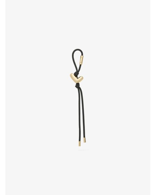 MICHAEL Michael Kors White Mk Initial-Tone And Speckled Cord Bag Charm