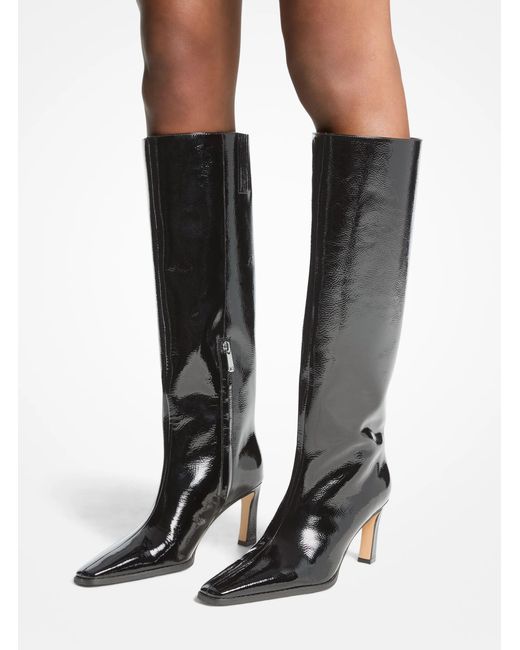 MICHAEL Michael Kors Black Darrah Patent Leather Boot